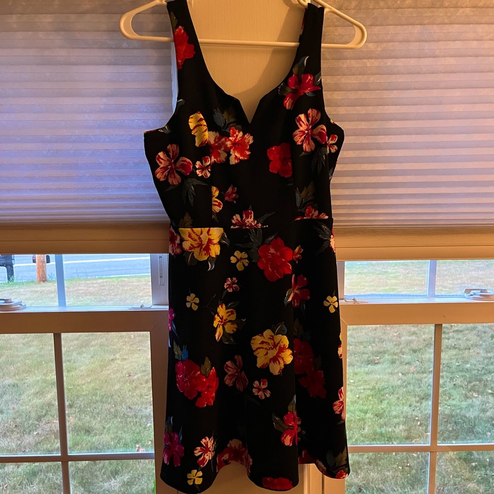 Cute black dress with flowers